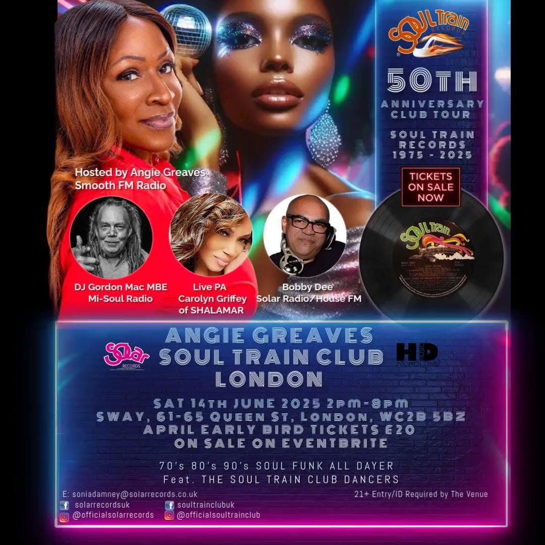 Angie Greaves presents Soul Train Club London